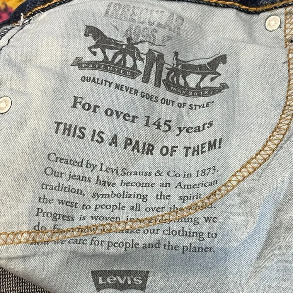 NEW‎ Levi's 550 46x32 Big &Tall Relaxed Fit Tapered Leg Denim Blue Jeans Zip